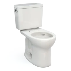 TOTO Drake Two-Piece Round 1.6 GPF Universal Height TORNADO FLUSH Toilet with CEFIONTECT, Colonial White, Vitreous China, CST775CSFG#11