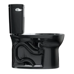 TOTO Drake Two-Piece Round 1.6 GPF Universal Height TORNADO FLUSH Toilet, Ebony, Vitreous China, CST775CSF#51
