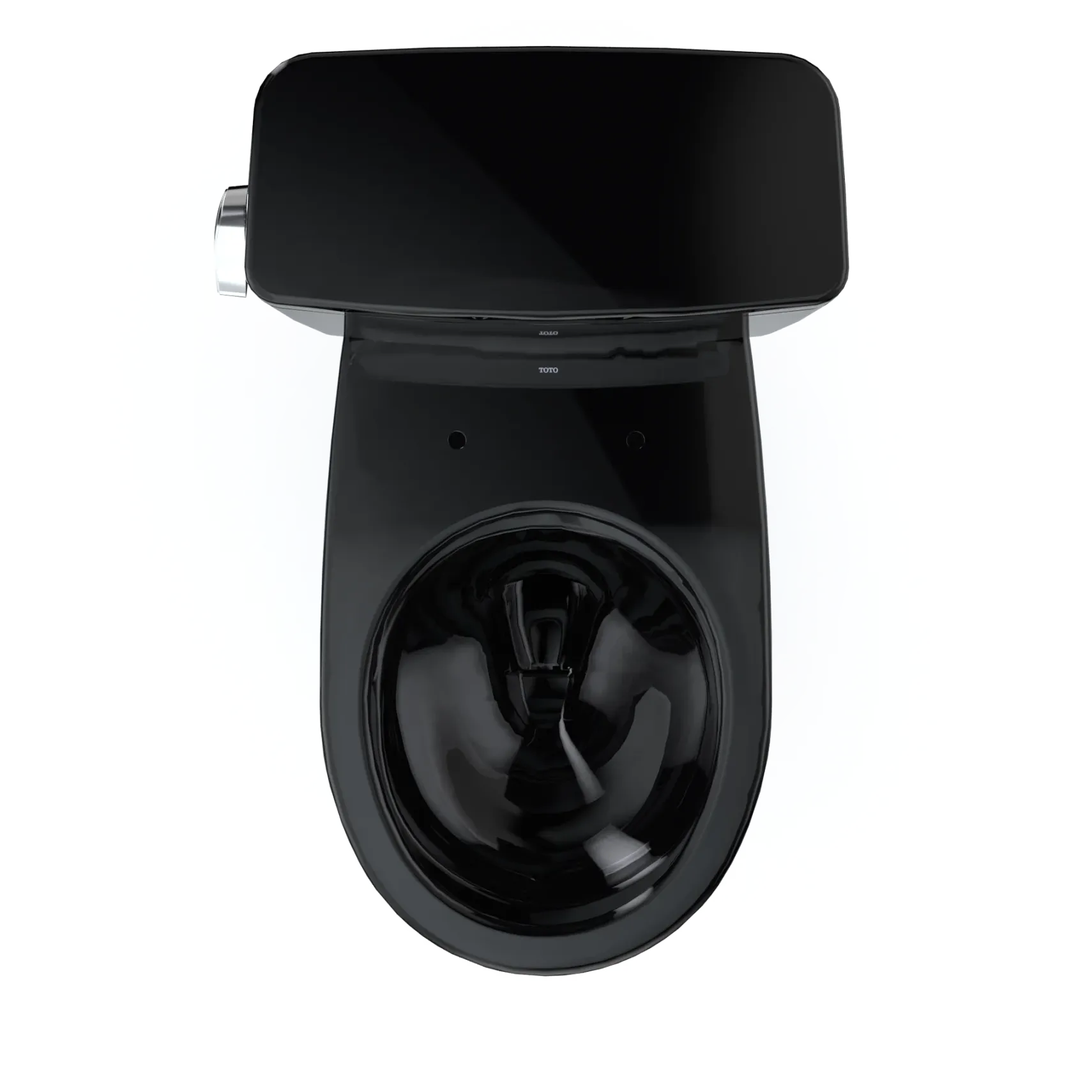 TOTO Drake Two-Piece Round 1.6 GPF Universal Height TORNADO FLUSH Toilet, Ebony, Vitreous China, CST775CSF#51
