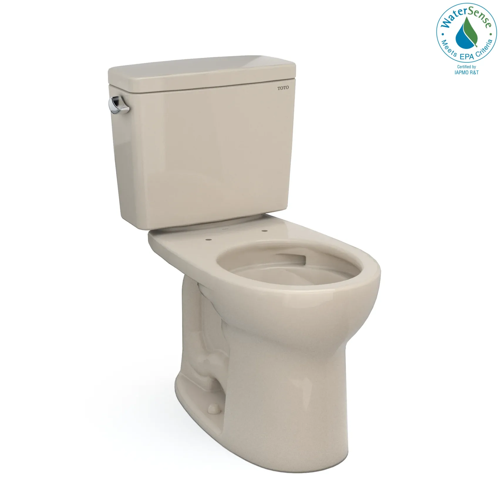TOTO Drake Two-Piece Round 1.28 GPF Universal Height TORNADO FLUSH Toilet with CEFIONTECT, Bone, Vitreous China, CST775CEFG#03