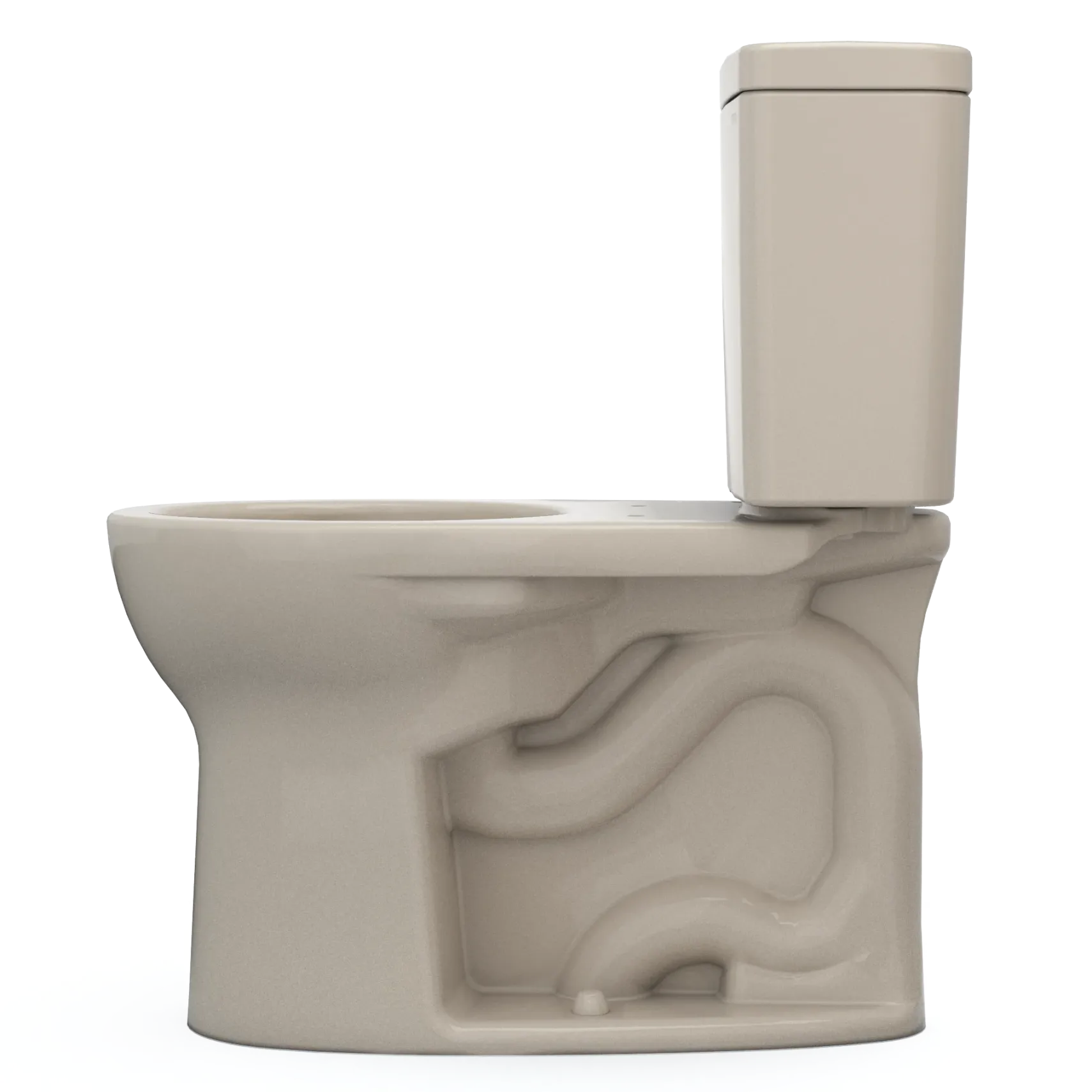 TOTO Drake Two-Piece Round 1.28 GPF Universal Height TORNADO FLUSH Toilet with CEFIONTECT, Bone, Vitreous China, CST775CEFG#03