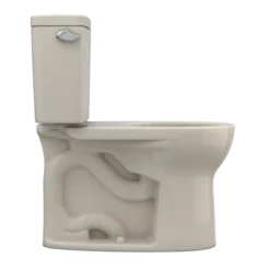 TOTO Drake Two-Piece Round 1.28 GPF Universal Height TORNADO FLUSH Toilet with CEFIONTECT, Bone, Vitreous China, CST775CEFG#03