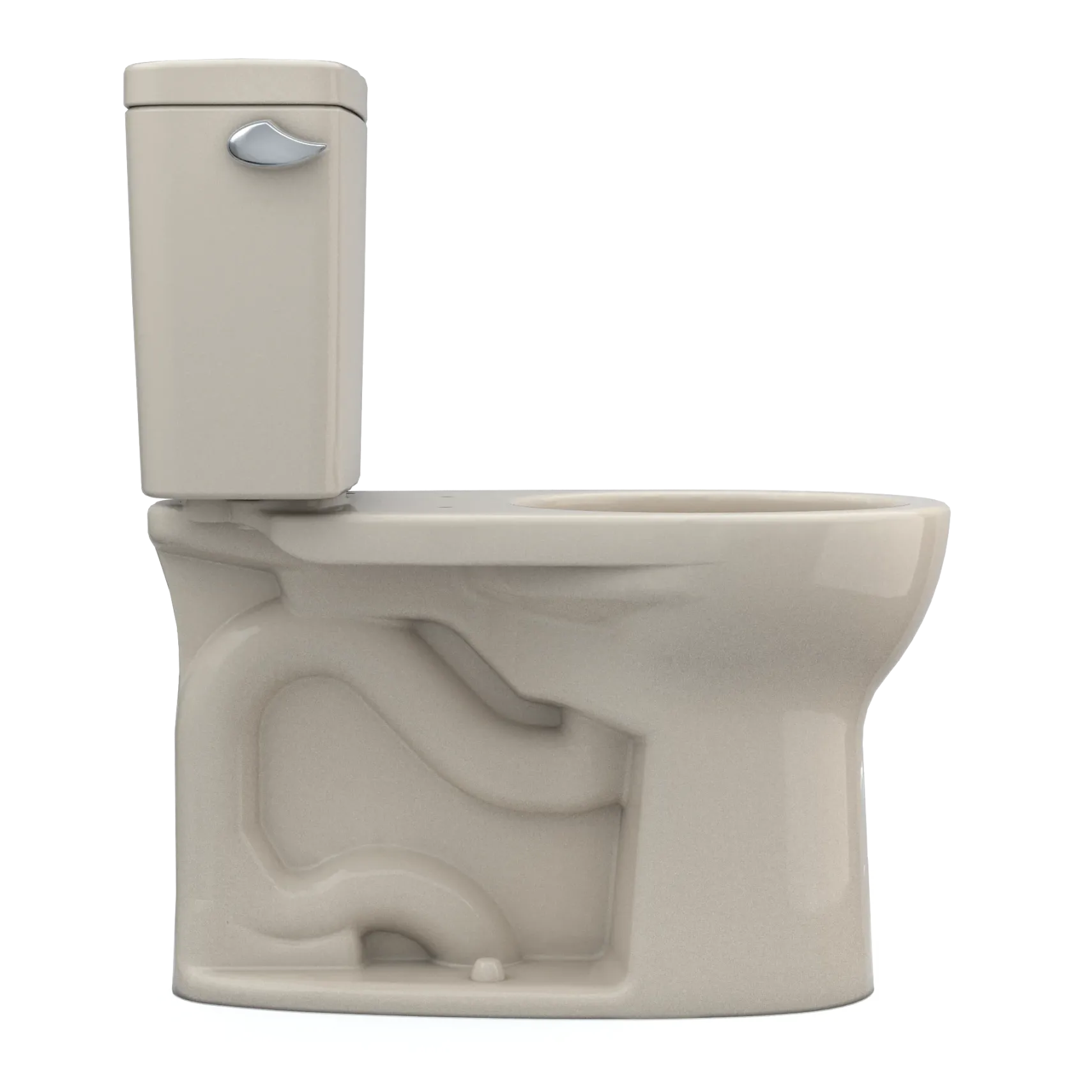 TOTO Drake Two-Piece Round 1.28 GPF Universal Height TORNADO FLUSH Toilet with CEFIONTECT, Bone, Vitreous China, CST775CEFG#03