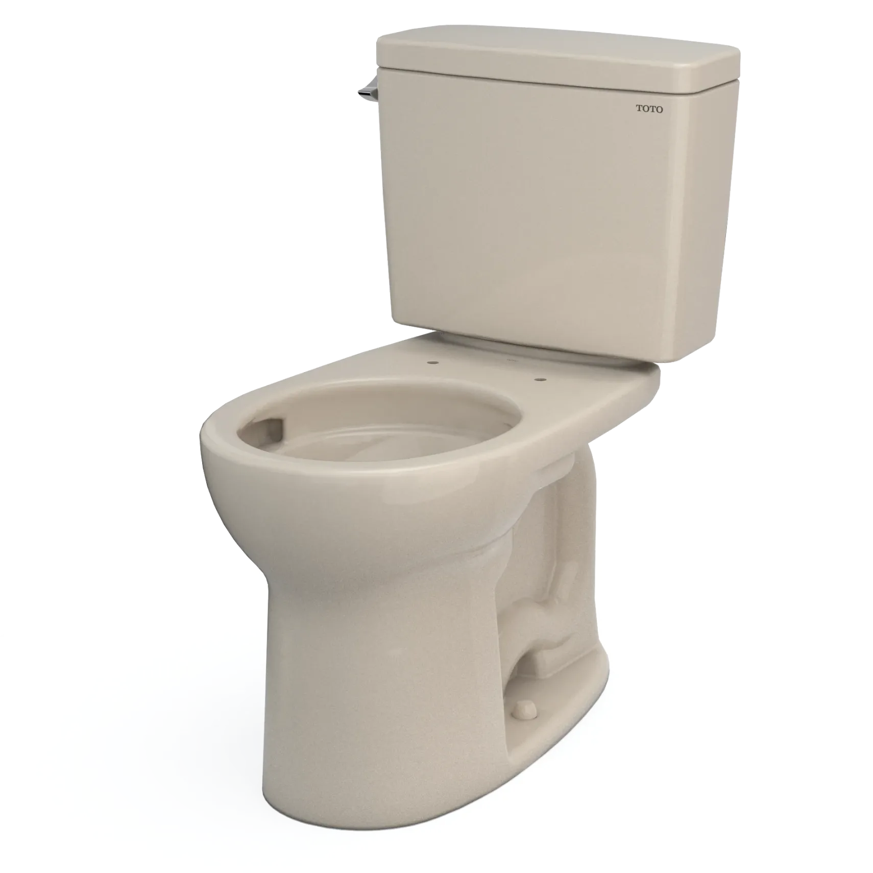 TOTO Drake Two-Piece Round 1.28 GPF Universal Height TORNADO FLUSH Toilet with CEFIONTECT, Bone, Vitreous China, CST775CEFG#03