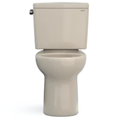 TOTO Drake Two-Piece Round 1.28 GPF Universal Height TORNADO FLUSH Toilet with CEFIONTECT, Bone, Vitreous China, CST775CEFG#03