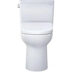 TOTO Drake WASHLET+ Two-Piece Elongated 1.28 GPF TORNADO FLUSH Toilet and S7 Contemporary Bidet Seat with Auto Flush, Cotton White, Vitreous China|Plastic, MW7764726CEGA#01