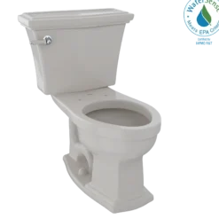TOTO Eco Clayton Two-Piece Elongated 1.28 GPF Universal Height Toilet, Sedona Beige, Vitreous China, CST784EF#12