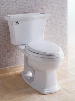 TOTO Eco Clayton Two-Piece Elongated 1.28 GPF Universal Height Toilet, Cotton White, Vitreous China, CST784EF#01