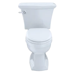 TOTO Eco Clayton Two-Piece Elongated 1.28 GPF Universal Height Toilet, Cotton White, Vitreous China, CST784EF#01