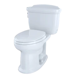 TOTO Eco Dartmouth Two-Piece Elongated 1.28 GPF Universal Height Toilet, Cotton White, Vitreous China, CST754EF#01