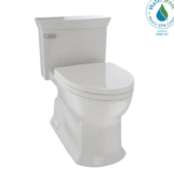 TOTO Eco Soire One Piece Elongated 1.28 GPF Universal Height Skirted Toilet with CEFIONTECT, Sedona Beige, Vitreous China, MS964214CEFG#12