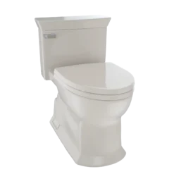 TOTO Eco Soire One Piece Elongated 1.28 GPF Universal Height Skirted Toilet with CEFIONTECT, Bone, Vitreous China, MS964214CEFG#03