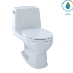 TOTO Eco UltraMax One-Piece Round Bowl 1.28 GPF Toilet, Cotton White, Vitreous China, MS853113E#01