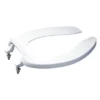 TOTO Elongated Open Front Commerical Toilet Seat without Lid, Cotton White, Polypropylene, SC534#01