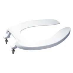 TOTO Elongated Open Front Commerical Toilet Seat without Lid, Cotton White, Polypropylene, SC534#01