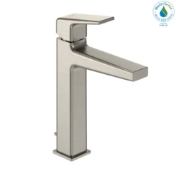 TOTO GB 1.2 GPM Single Handle Semi-Vessel Bathroom Sink Faucet with COMFORT GLIDE Technology, Brushed Nickel, Brass, TLG10303U#BN