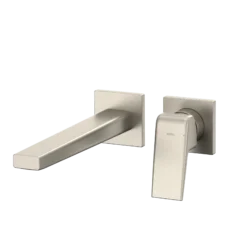 TOTO GB 1.2 GPM Wall-Mount Single-Handle Long Bathroom Faucet with COMFORT GLIDE Technology, Brushed Nickel, Brass, TLG10308U#BN