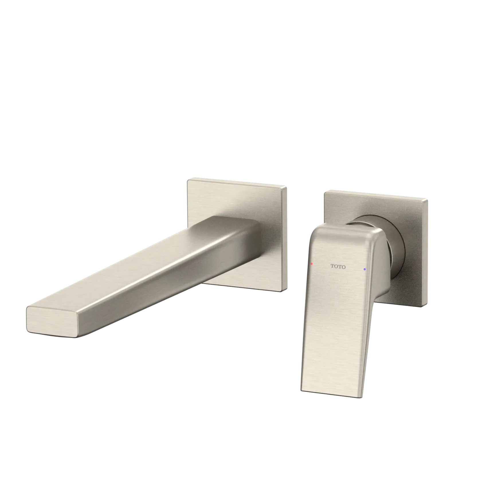 TOTO GB 1.2 GPM Wall-Mount Single-Handle Long Bathroom Faucet with COMFORT GLIDE Technology, Brushed Nickel, Brass, TLG10308U#BN