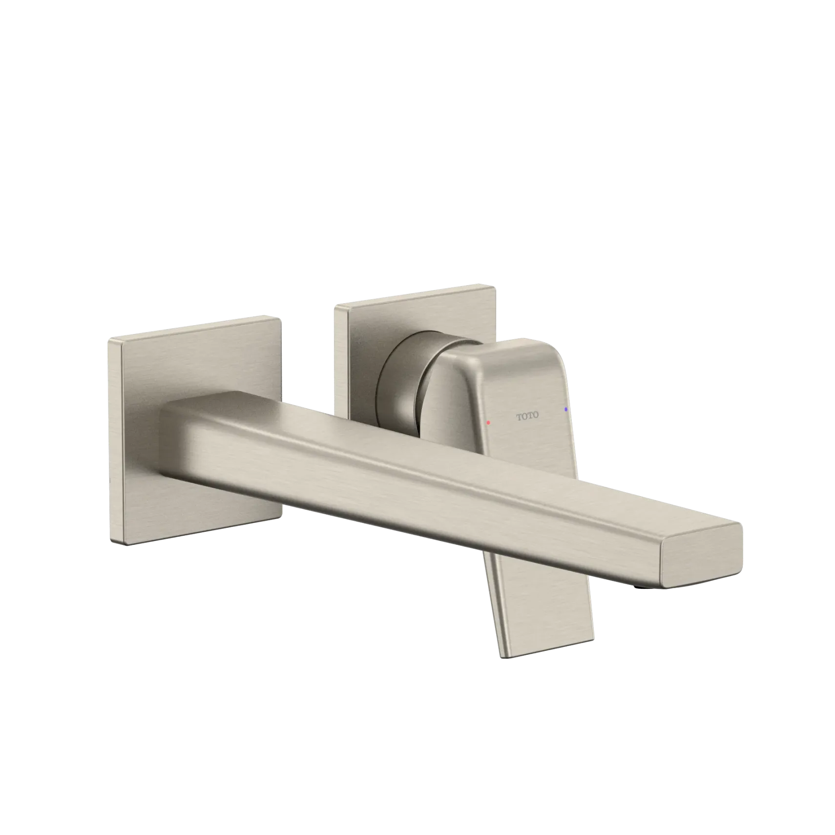 TOTO GB 1.2 GPM Wall-Mount Single-Handle Long Bathroom Faucet with COMFORT GLIDE Technology, Brushed Nickel, Brass, TLG10308U#BN