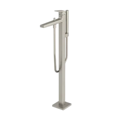 TOTO GB Freestanding Bathroom Tub Filler with COMFORT GLIDE and COMFORT WAVE, Brushed Nickel, Brass, TBG10306U#BN