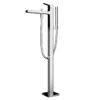 TOTO GB Freestanding Bathroom Tub Filler with COMFORT GLIDE and COMFORT WAVE, Polished Chrome, Brass, TBG10306U#CP