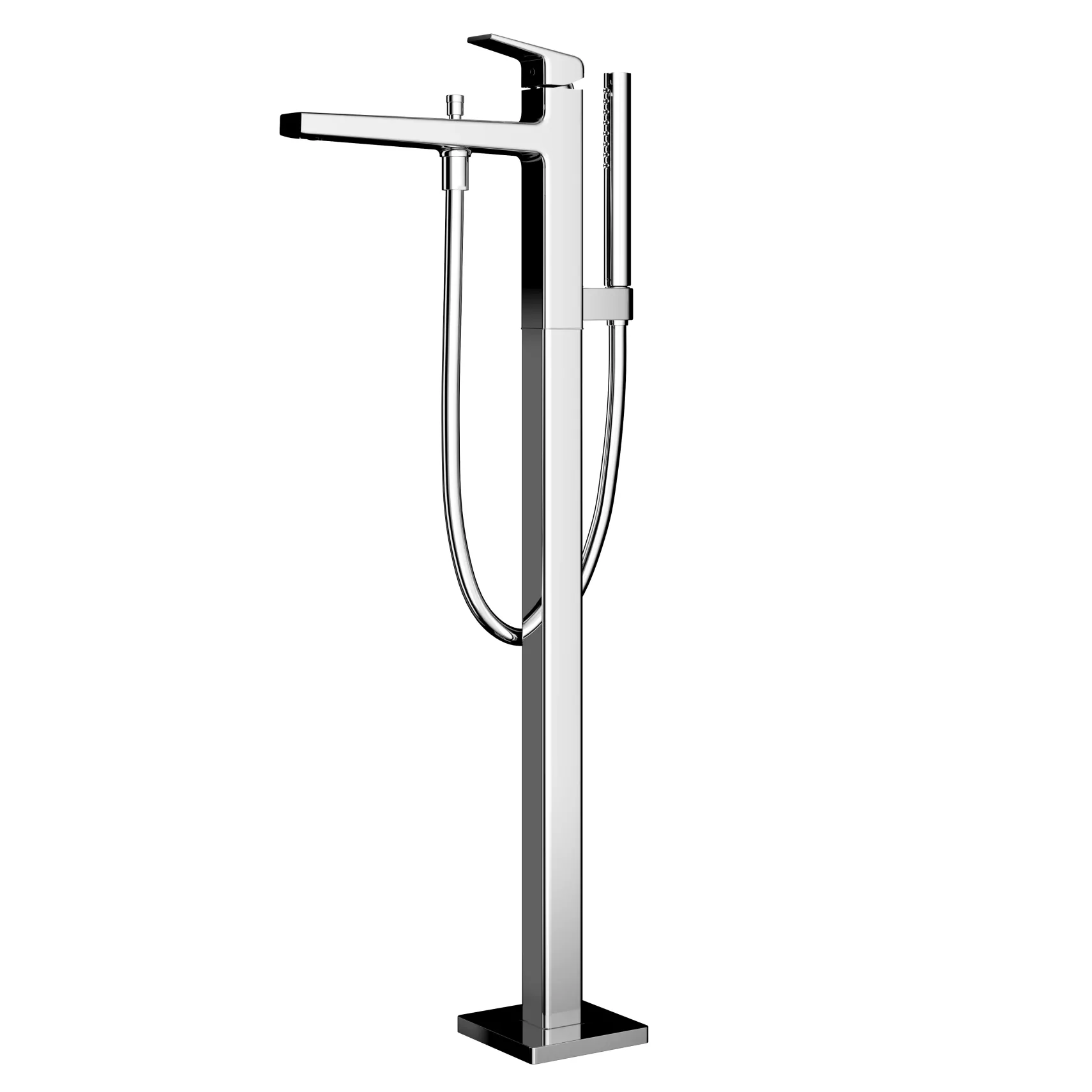TOTO GB Freestanding Bathroom Tub Filler with COMFORT GLIDE and COMFORT WAVE, Polished Chrome, Brass, TBG10306U#CP