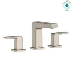 TOTO GB Series 1.2 GPM Two Handle Widespread Bathroom Sink Faucet with Drain Assembly, Brushed Nickel, Brass, TLG10201U#BN