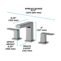 TOTO GB Series 1.2 GPM Two Handle Widespread Bathroom Sink Faucet with Drain Assembly, Brushed Nickel, Brass, TLG10201U#BN