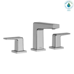 TOTO GB Series 1.2 GPM Two Handle Widespread Bathroom Sink Faucet with Drain Assembly, Polished Chrome, Brass, TLG10201U#CP