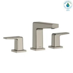 TOTO GB Series 1.2 GPM Two Handle Widespread Bathroom Sink Faucet with Drain Assembly, Polished Nickel, Brass, TLG10201U#PN