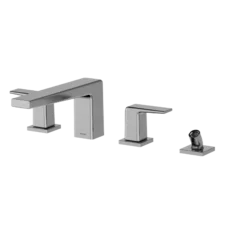TOTO GB Two-Handle Deck-Mount Roman Tub Filler Trim with Handshower, Polished Chrome, Brass, TBG10202U#CP