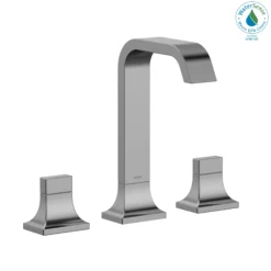 TOTO GC 1.2 GPM Two Handle Widespread Bathroom Sink Faucet, Polished Chrome, Brass, TLG08201U#CP