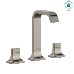 TOTO GC 1.2 GPM Two Handle Widespread Bathroom Sink Faucet, Polished Nickel, Brass, TLG08201U#PN