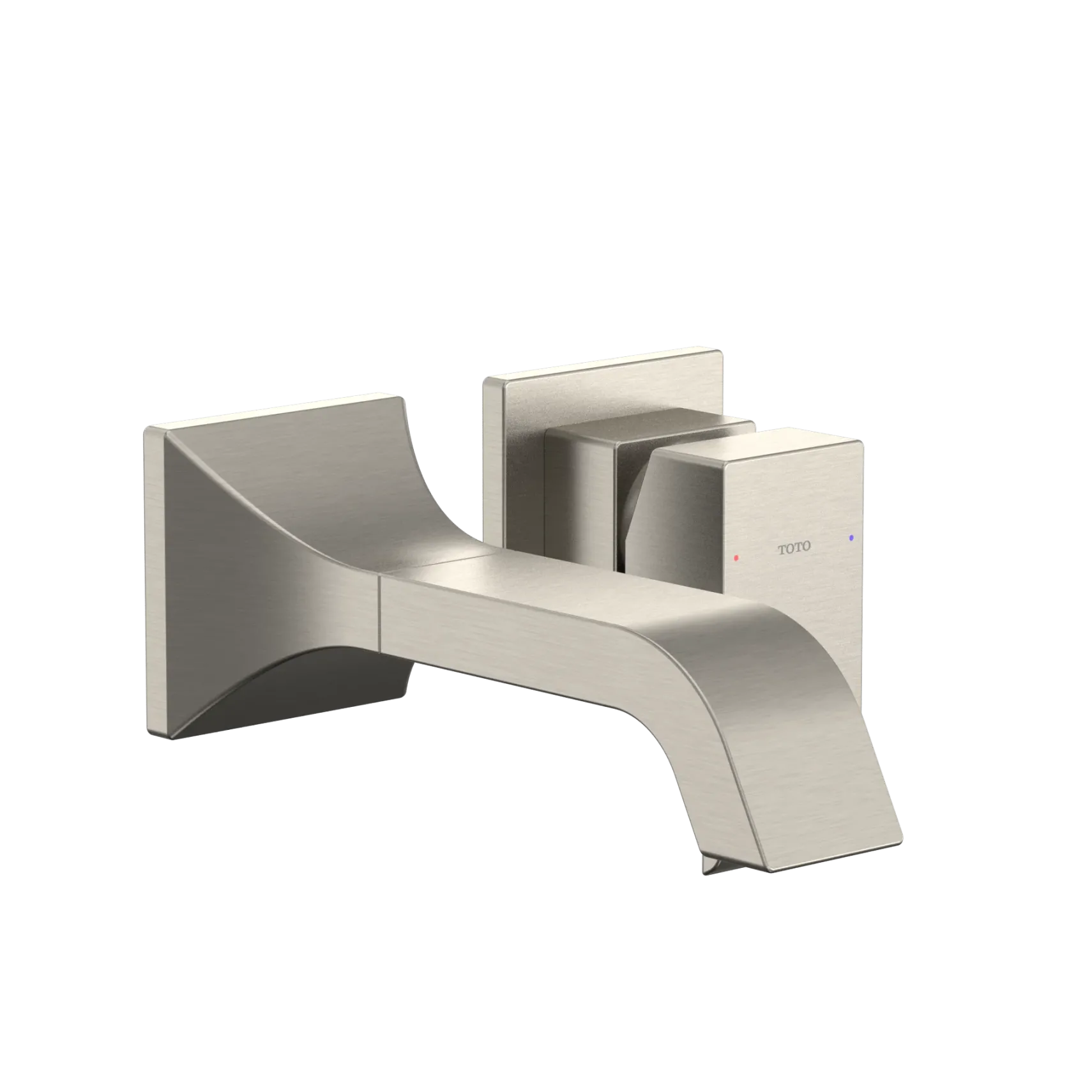 TOTO GC 1.2 GPM Wall-Mount Single-Handle Bathroom Faucet with COMFORT GLIDE Technology, Brushed Nickel, Brass, TLG08307U#BN