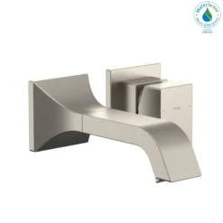 TOTO GC 1.2 GPM Wall-Mount Single-Handle Bathroom Faucet with COMFORT GLIDE Technology, Brushed Nickel, Brass, TLG08307U#BN