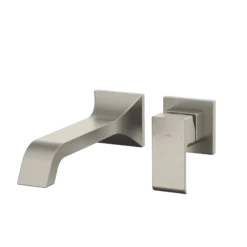 TOTO GC 1.2 GPM Wall-Mount Single-Handle Long Bathroom Faucet with COMFORT GLIDE Technology, Brushed Nickel, Brass, TLG08308U#BN
