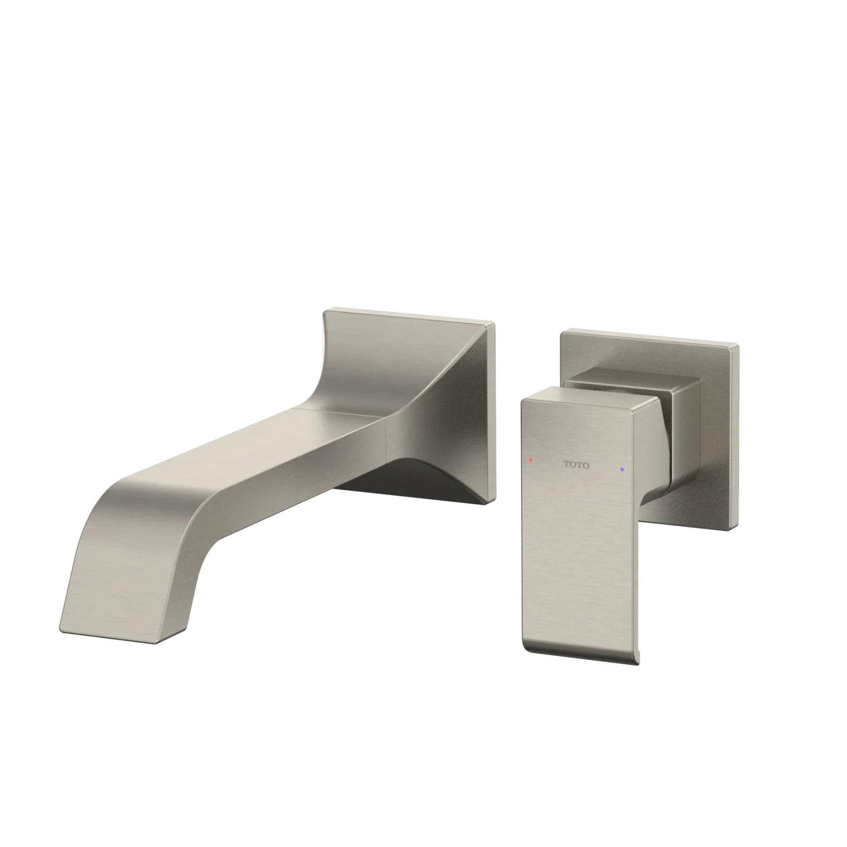TOTO GC 1.2 GPM Wall-Mount Single-Handle Long Bathroom Faucet with COMFORT GLIDE Technology, Brushed Nickel, Brass, TLG08308U#BN