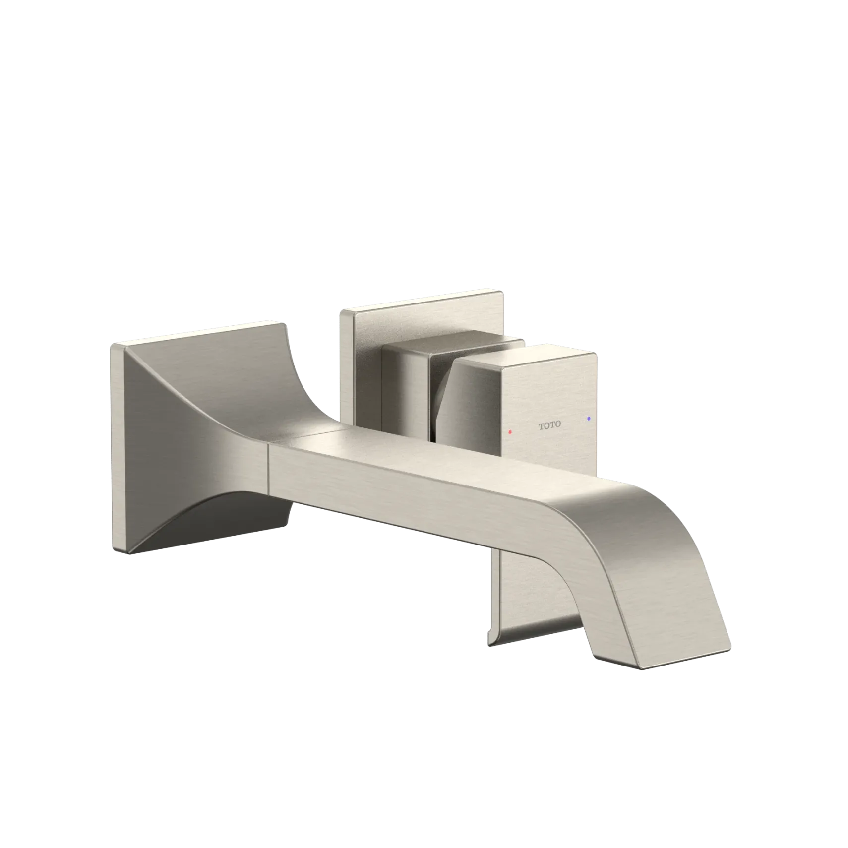 TOTO GC 1.2 GPM Wall-Mount Single-Handle Long Bathroom Faucet with COMFORT GLIDE Technology, Brushed Nickel, Brass, TLG08308U#BN