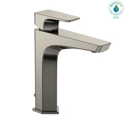 TOTO GE 1.2 GPM Single Handle Semi-Vessel Bathroom Sink Faucet with COMFORT GLIDE Technology, Polished Nickel, Brass, TLG07303U#PN