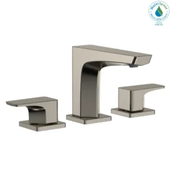 TOTO GE 1.2 GPM Two Handle Widespread Bathroom Sink Faucet, Polished Nickel, Brass, TLG07201U#PN