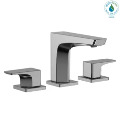 TOTO GE 1.2 GPM Two Handle Widespread Bathroom Sink Faucet, Polished Chrome, Brass, TLG07201U#CP