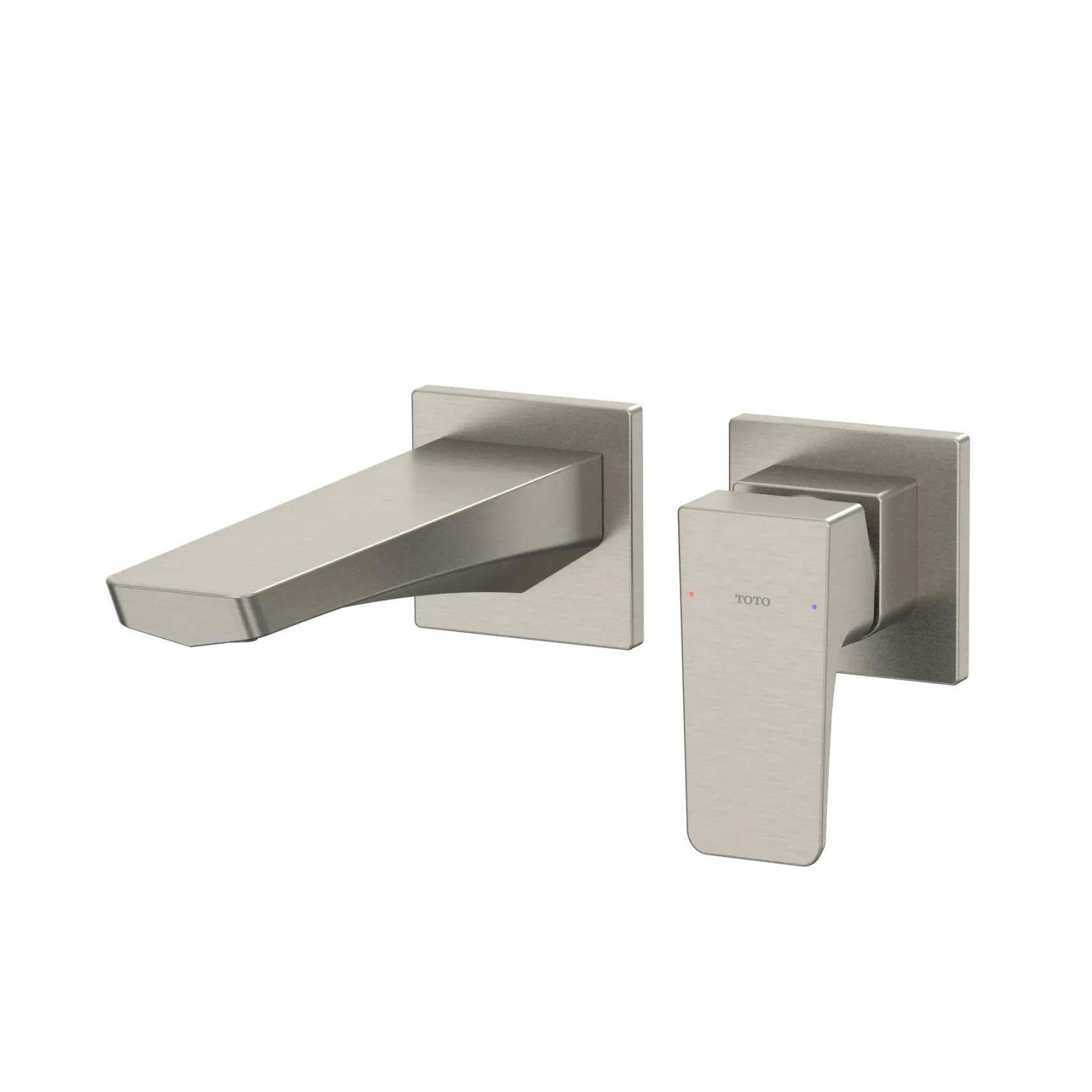 TOTO GE 1.2 GPM Wall-Mount Single-Handle Bathroom Faucet with COMFORT GLIDE Technology, Brushed Nickel, Brass, TLG07307U#BN