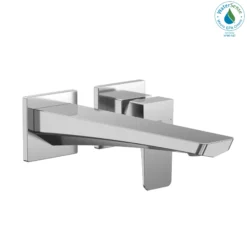 TOTO GE 1.2 GPM Wall-Mount Single-Handle Long Bathroom Faucet with COMFORT GLIDE Technology, Polished Chrome, Brass, TLG07308U#CP