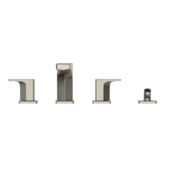 TOTO GE Two-Handle Deck-Mount Roman Tub Filler Trim with Handshower, Brushed Nickel, Brass, TBG07202U#BN