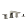 TOTO GE Two-Handle Deck-Mount Roman Tub Filler Trim with Handshower, Polished Nickel, Brass, TBG07202U#PN