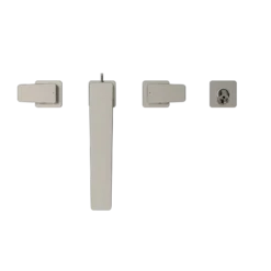 TOTO GE Two-Handle Deck-Mount Roman Tub Filler Trim with Handshower, Polished Nickel, Brass, TBG07202U#PN