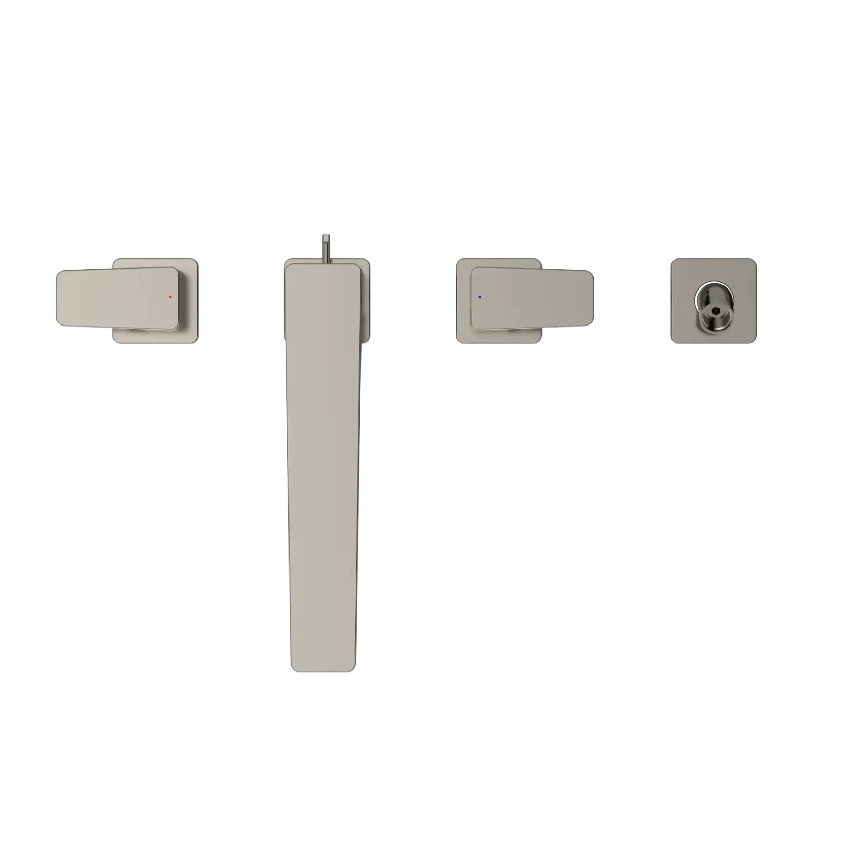 TOTO GE Two-Handle Deck-Mount Roman Tub Filler Trim with Handshower, Polished Nickel, Brass, TBG07202U#PN