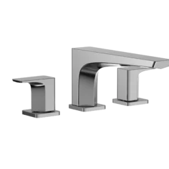 TOTO GE Two-Handle Deck-Mount Roman Tub Filler Trim, Polished Chrome, Brass, TBG07201U#CP