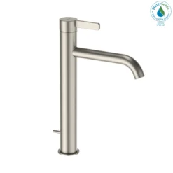TOTO GF 1.2 GPM Single Handle Vessel Bathroom Sink Faucet with COMFORT GLIDE Technology, Brushed Nickel, Stainless Steel, TLG11305U#BN