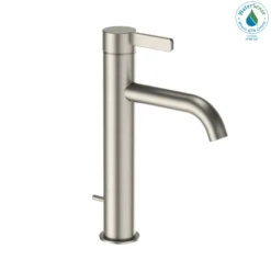TOTO GF 1.2 GPM Single Handle Semi-Vessel Bathroom Sink Faucet with COMFORT GLIDE Technology, Brushed Nickel, Stainless Steel, TLG11303U#BN